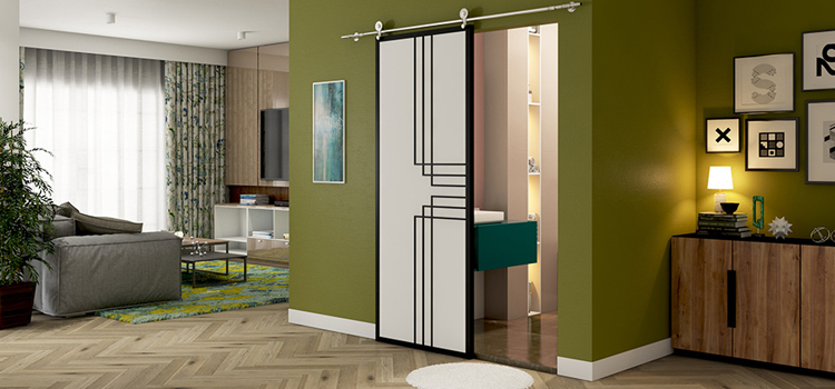 sliding bathroom door installation in San Jacinto